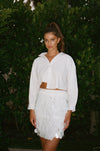 Adele Cropped Shirt - White