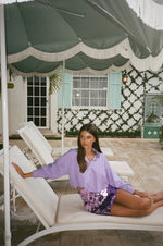 Adele Cropped Shirt - Purple