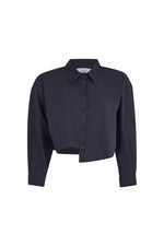 Adele Cropped Shirt - Black