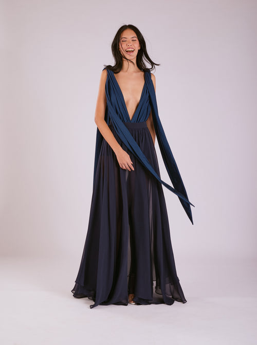 Ivy Maxi Skirt - Blue