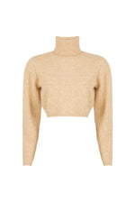 Georgina Cropped Sweater - Nude