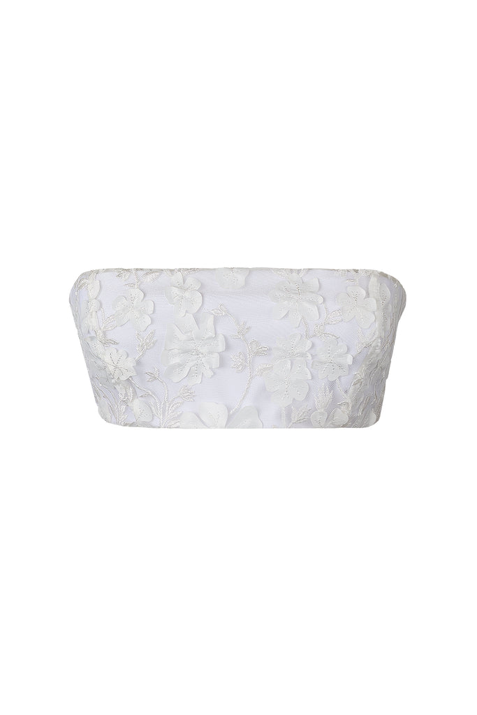 Emily Lace Bandeau - White