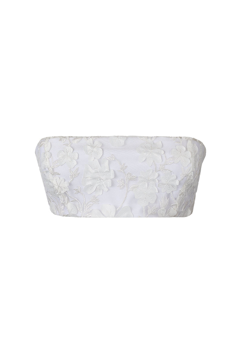 Emily Lace Bandeau - White